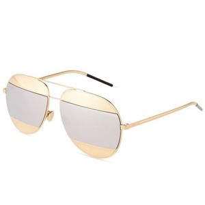 dior split two tone metallic sunglasses